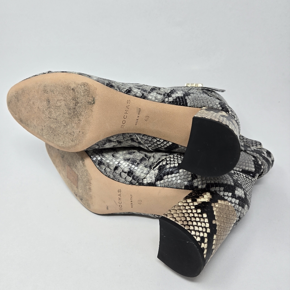 Rochas Python Embossed Boot Size 40 - Picture 4 of 12